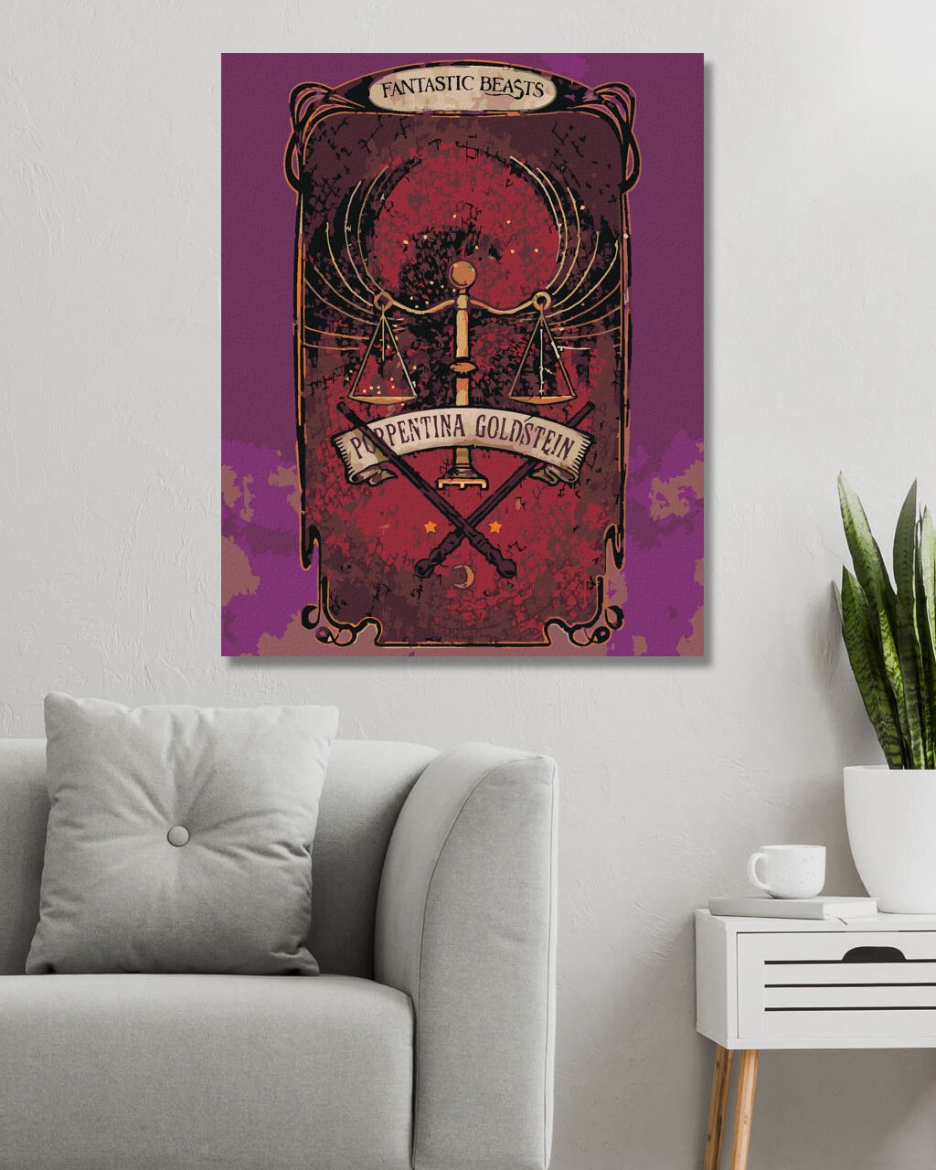 zuty Malování podle čísel - PLAKÁT PORPENTINA GOLDSTEINOVÁ (FANTASTICKÁ ZVÍŘATA) - Rozměr: 40x50 cm, Rámování: Varianta: bez rámu a bez vypnutí plátna - obrázek 2