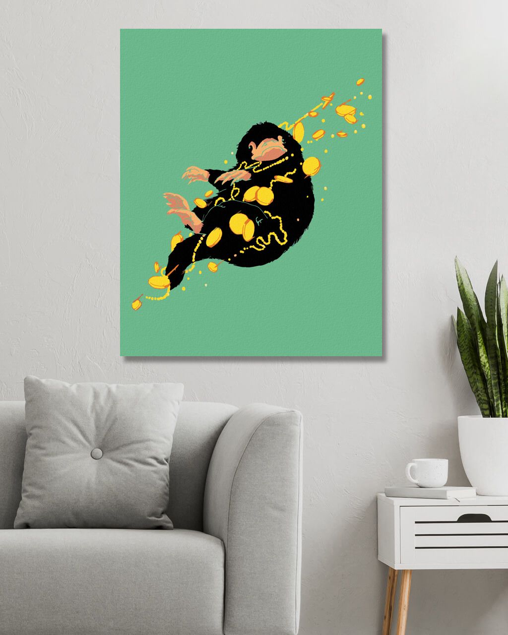 zuty Malování podle čísel - ILUSTRACE HRABÁK, MINCE A ZLATÉ ŘETÍZKY (FANTASTICKÁ ZVÍŘATA) - Rozměr: 40x50 cm, Rámování: Varianta: vypnuté plátno na rám - obrázek 2