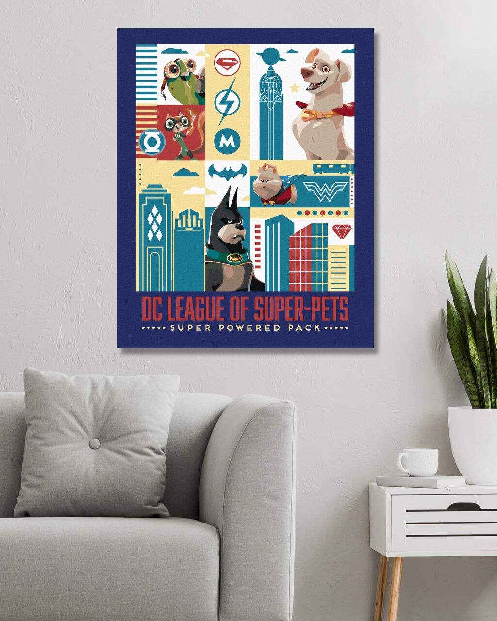 zuty Malování podle čísel - DC LIGA SUPERMAZLÍČKŮ PLAKÁT - Rozměr: 40x50 cm, Rámování: Varianta: bez rámu a bez vypnutí plátna - obrázek 10