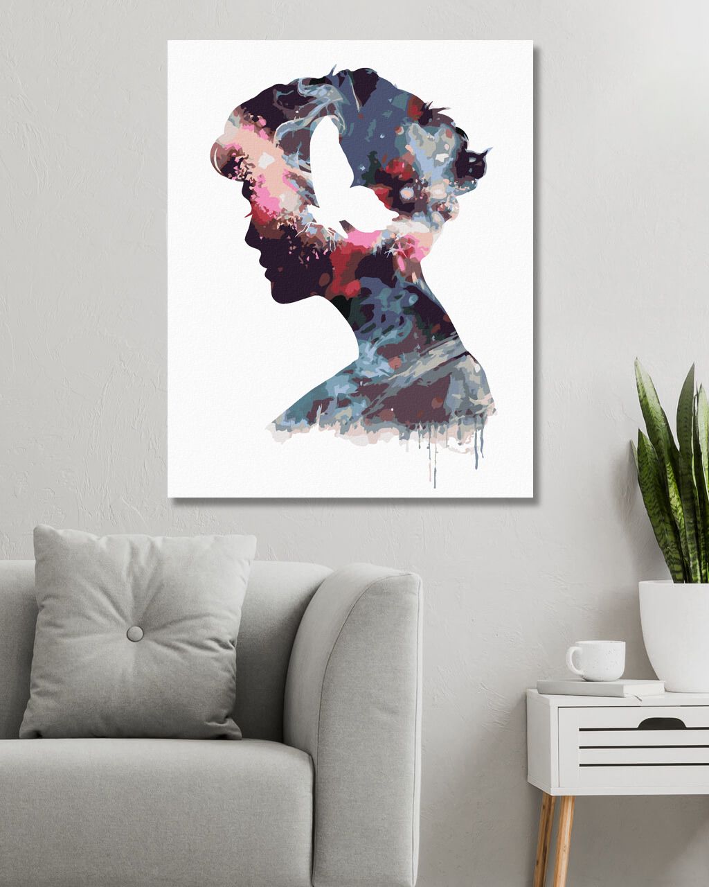 zuty Malování podle čísel - SILUETA QUEENIE GOLDSTEINOVÁ (FANTASTICKÁ ZVÍŘATA) - Rozměr: 40x50 cm, Rámování: Varianta: vypnuté plátno na rám - obrázek 4