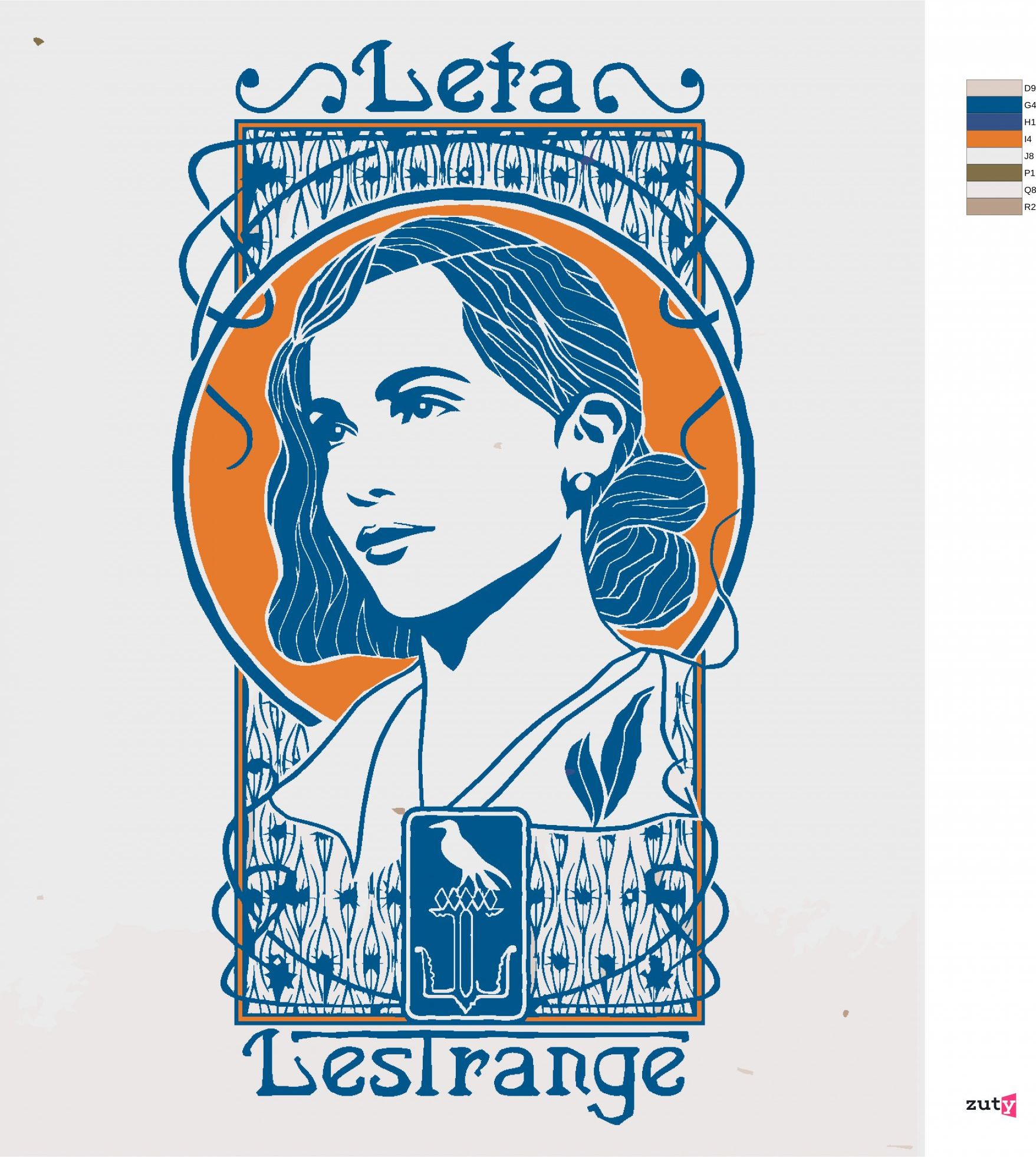 zuty Malování podle čísel - SECECNÍ LETA LESTRANGE (FANTASTICKÁ ZVÍŘATA) - Rozměr: 40x50 cm, Rámování: Varianta: vypnuté plátno na rám - obrázek 8