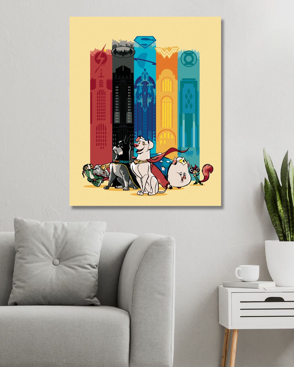 zuty Malování podle čísel - DC LIGA SUPERMAZLÍČKŮ II - Rozměr: 40x50 cm, Rámování: Varianta: vypnuté plátno na rám - obrázek 7