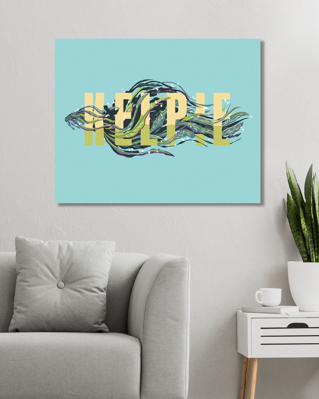 zuty Malování podle čísel - ILUSTRACE KELPIE (FANTASTICKÁ ZVÍŘATA) - Rozměr: 40x50 cm, Rámování: Varianta: vypnuté plátno na rám - obrázek 3