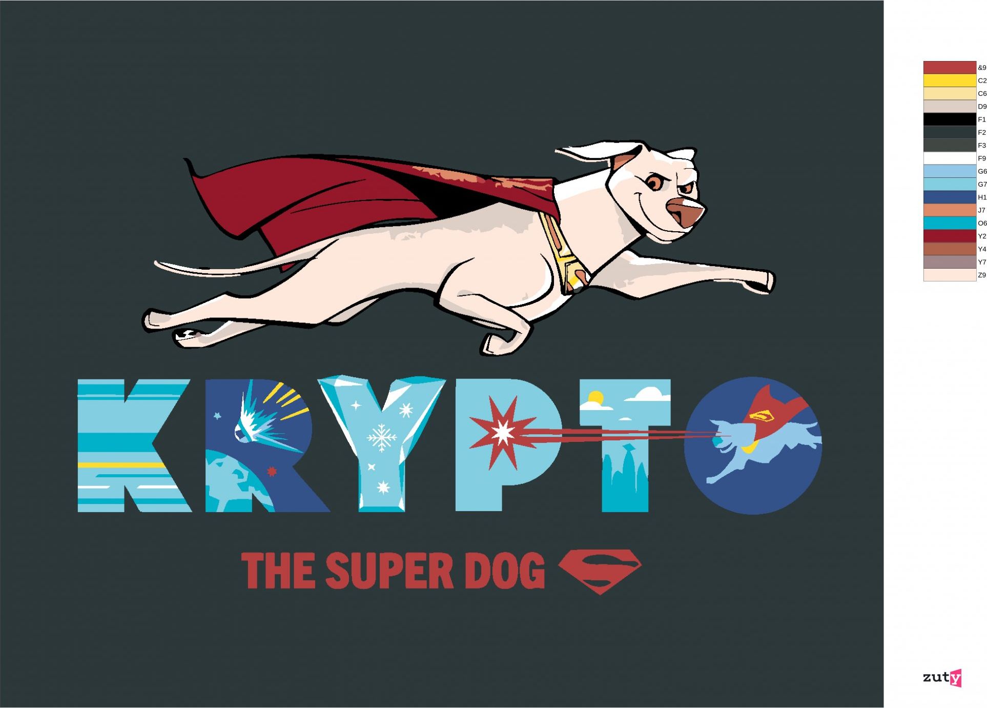 zuty Malování podle čísel - KRYPTO THE SUPERDOG (DC LIGA SUPERMAZLÍČKŮ) - Rozměr: 40x50 cm, Rámování: Varianta: bez rámu a bez vypnutí plátna - obrázek 6