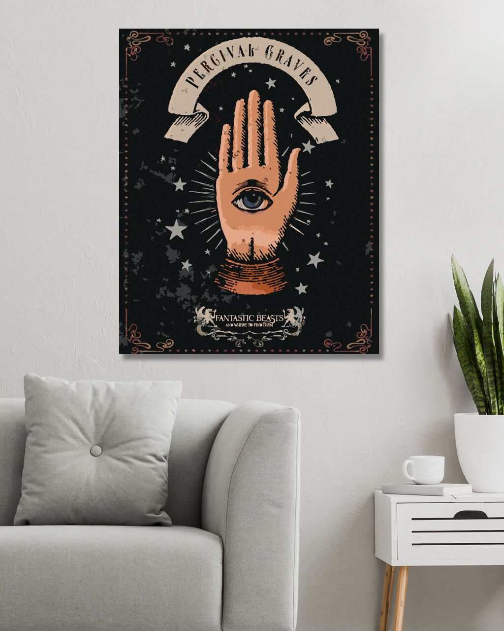 zuty Malování podle čísel - PLAKÁT BYSTROZOR PERCIVAL GRAVES (FANTASTICKÁ ZVÍŘATA) - Rozměr: 40x50 cm, Rámování: Varianta: bez rámu a bez vypnutí plátna - obrázek 5