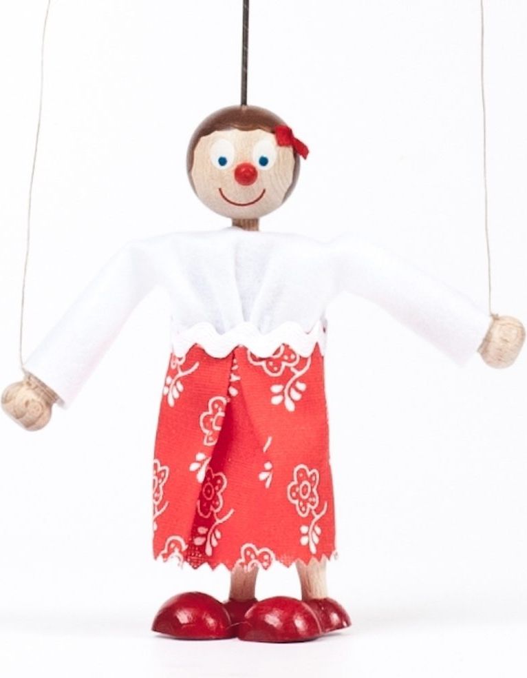 Gerlich Dřevěná loutka holčička Maruška - obrázek 6