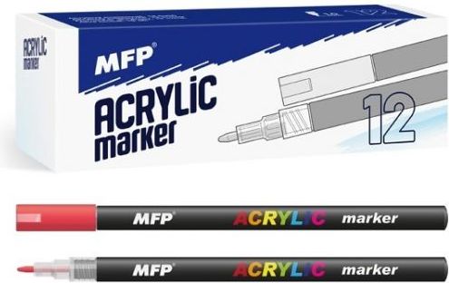 Akrylový popisovač 1mm - červený - obrázek 1