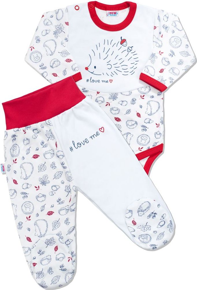 Kojenecká bavlněná souprava New Baby Hedgehog modrá - 68 (4-6m)