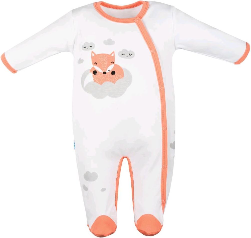 Kojenecký bavlněný overal New Baby Liška lososová&nbsp;-&nbsp;80 (9-12m) - obrázek 1