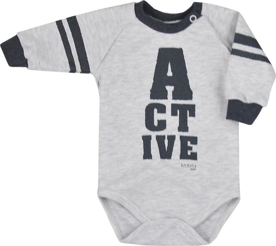 Kojenecké body Koala Active světle šedé&nbsp;-&nbsp;68 (4-6m) - obrázek 1