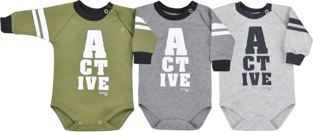 Kojenecké body Koala Active světle šedé&nbsp;-&nbsp;68 (4-6m) - obrázek 2