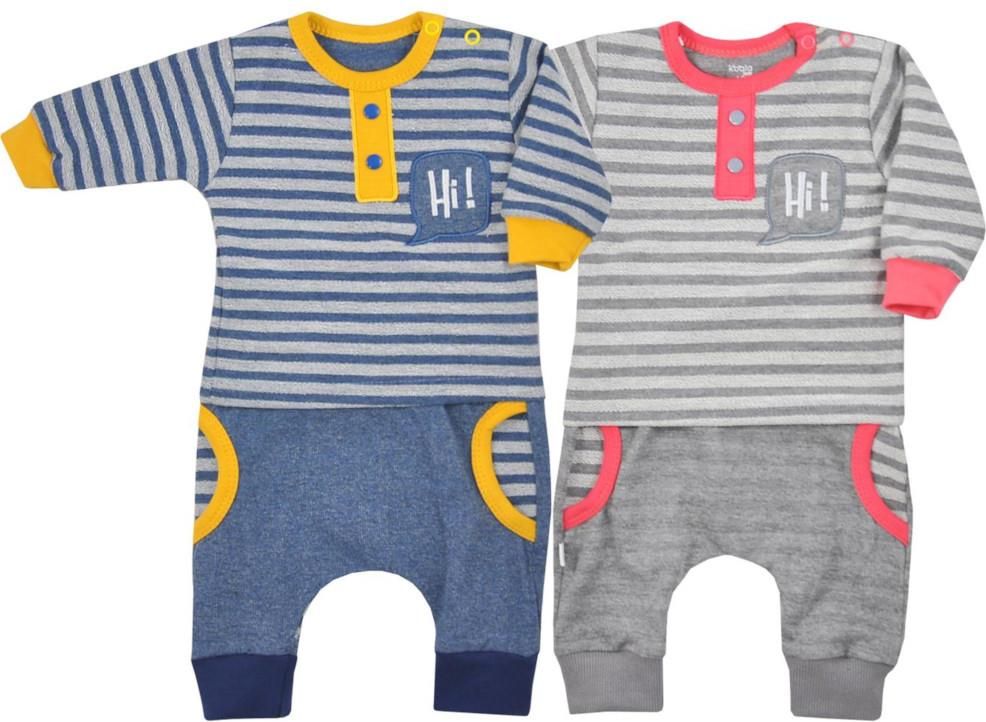 Kojenecké tepláčky a tričko Koala Hi! modro-hořčicové&nbsp;-&nbsp;80 (9-12m) - obrázek 2