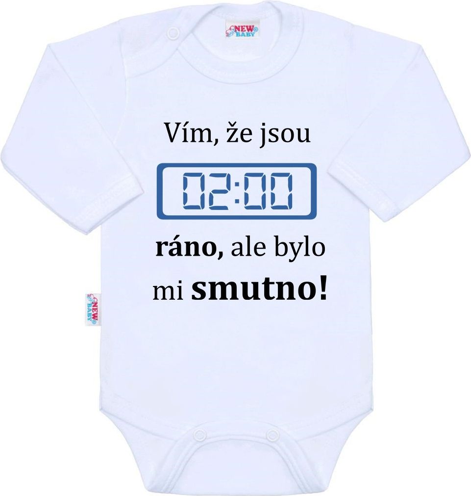 Body s potiskem New Baby 02:00 ráno - 50 - obrázek 1