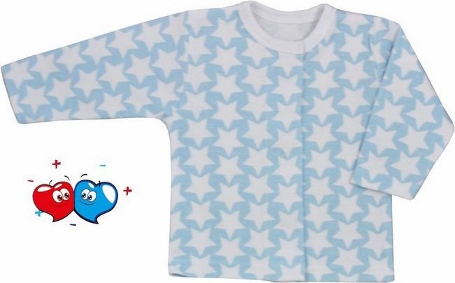 Kojenecký kabátek Koala Magnetky modrý s hvězdičkami - 62 (3-6m)