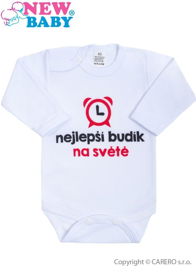 Body s potiskem New Baby nejlepší budík na světě - 80 (9-12m) - obrázek 1