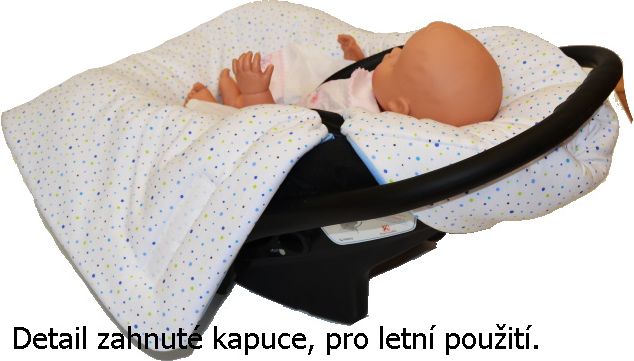 Letní rychlozavinovačka do autosedačky Dětský svět světle modrá - obrázek 2