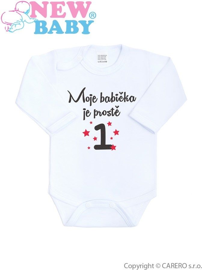Body s potiskem New Baby Moje babička je prostě jednička - 74 (6-9m) - obrázek 1