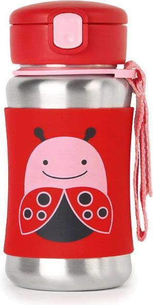 SKIP HOP Zoo Láhev na vodu nerezová 350 ml - Beruška - obrázek 1