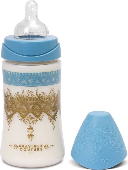 SUAVINEX Láhev 270 ml savička S Premium – světle modrá - obrázek 1