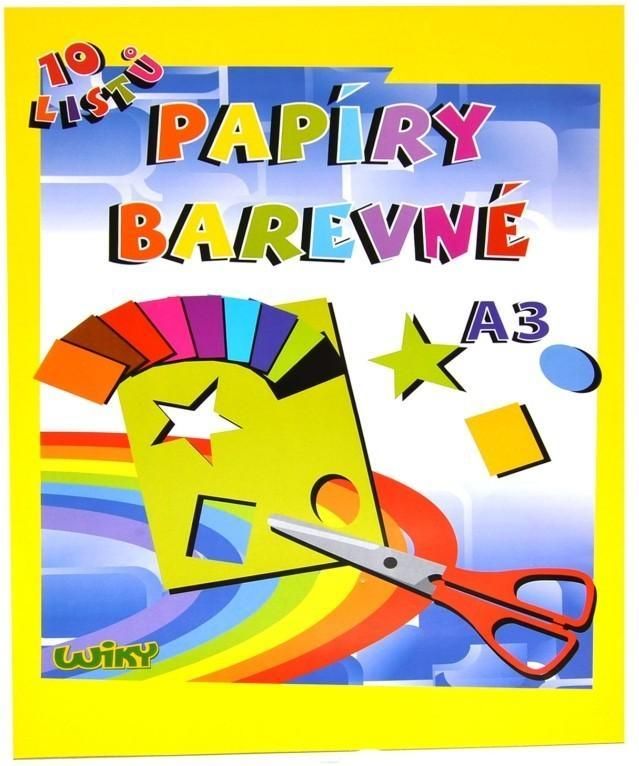 Silné barevné papíry A3 10 listů - obrázek 1
