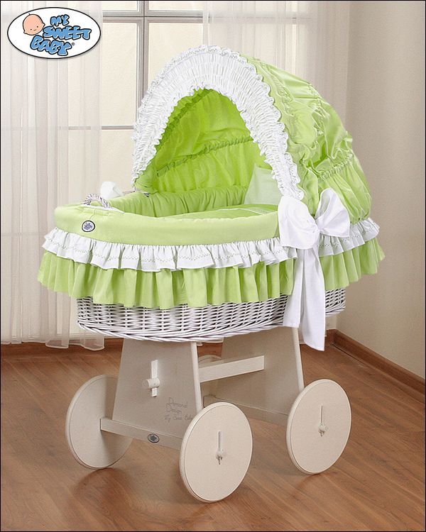 My Sweet Baby s mašlí proutěný koš s boudou, bílý Bílá 2017 - obrázek 2