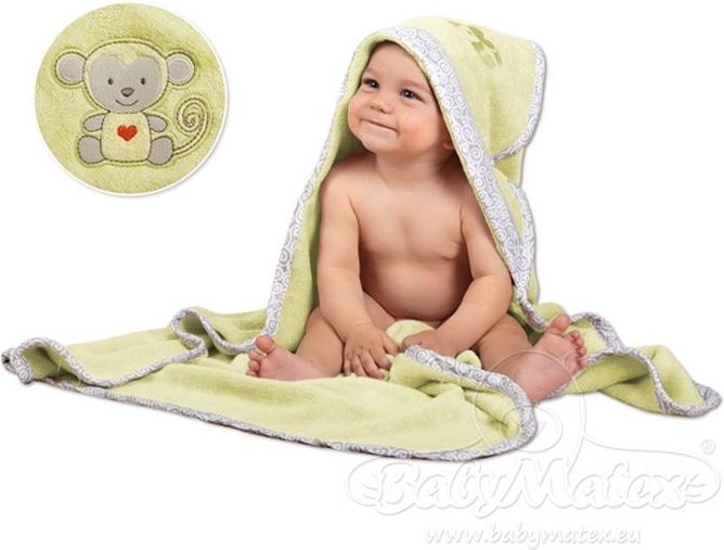Baby Matex Maxi Bamboo osuška s kapucí Modrá 24 - obrázek 2