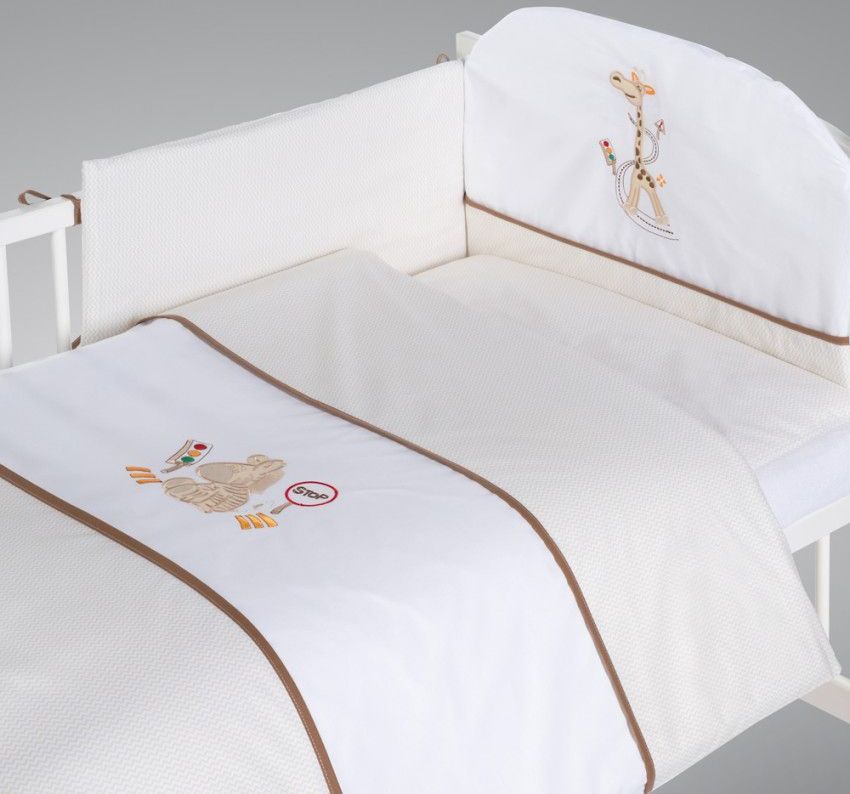 Povlečení do postýlky Klupś Giraffe béžová H173 - obrázek 1