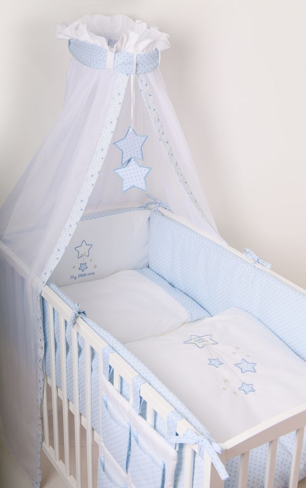 Povlečení do postýlky LittleUp Lux My Little Baby Blue 3-dílné - obrázek 1