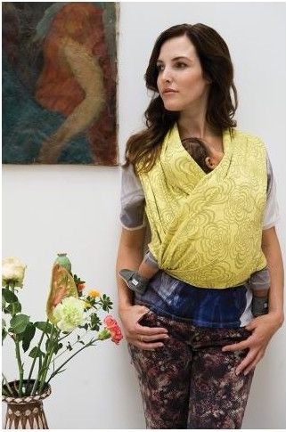Šátek na nošení dětí Babylonia BB Slen Organic Jacquard Wasabi 420 cm - obrázek 2