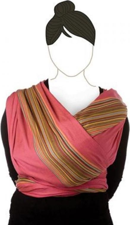 Šátek na nošení dětí Babylonia BB Slen Organic Trend Pink Pepper 490 cm - obrázek 1