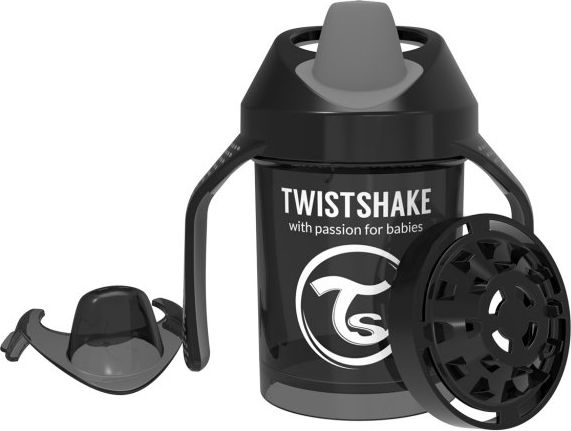 Twistshake Hrnek učicí Černá 230ml 4+m - obrázek 1