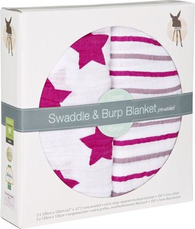 Lässig Swaddle Burp blanket 120x120 Little Chums dog - obrázek 2