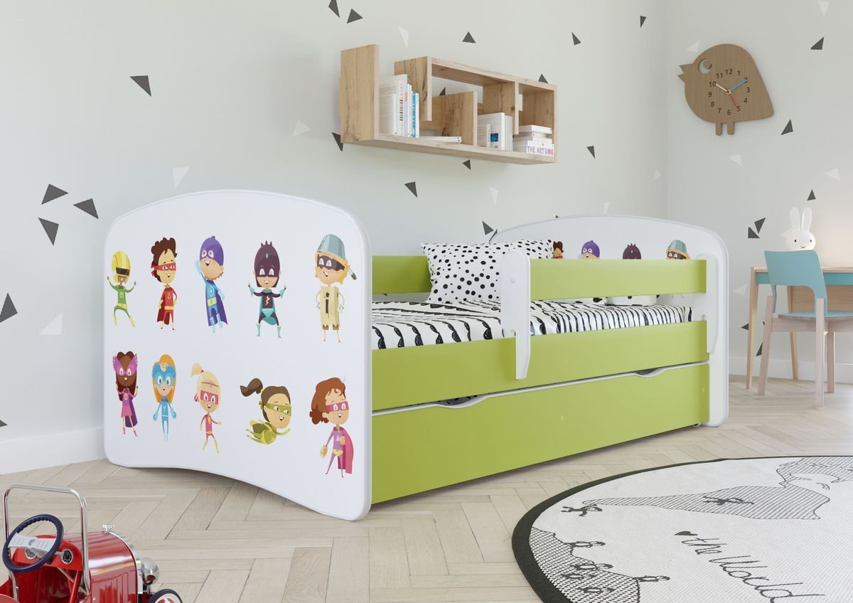 Dětská postel Ourbaby Superhero Green 140x70 cm - obrázek 1