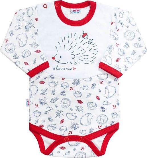 Kojenecké body s dlouhým rukávem New Baby Hedgehog modré&nbsp;-&nbsp;80 (9-12m) - obrázek 1