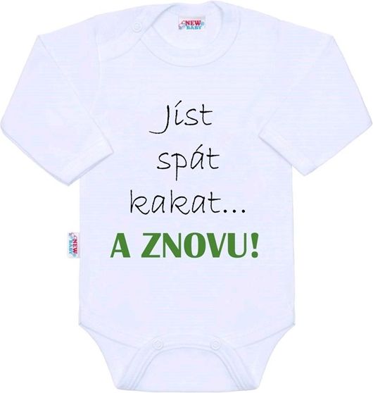 Body s potiskem New Baby jíst spát kakat... A ZNOVU! - 50 - obrázek 1