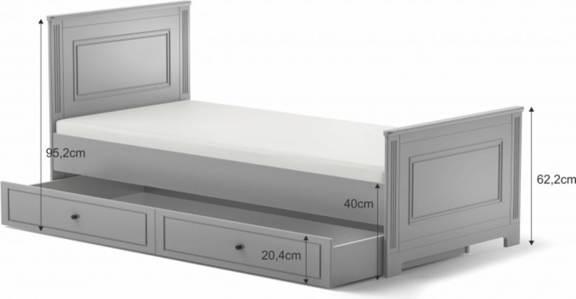 Dětský pokoj INES GREY II postel s úložným prostorem - obrázek 9