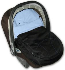 Fusak do autosedačky - ŠUSŤÁKOVÝ černý se světle modrou - IvemaBaby - obrázek 1