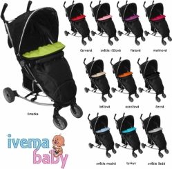 Nánožník na kočár - GOLF černý s fialovou - IvemaBaby - obrázek 2