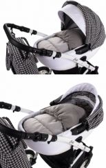 Fusak zimní multifunkční fleece - MAXI hvězdičky na světle šedém - BabyNellys - obrázek 3