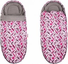 Fusak zimní multifunkční fleece - MAXI sladkosti do růžova se šedou- BabyNellys - obrázek 1