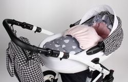 Fusak MAXI s Minky - HVĚZDY na šedém se smetanovou - BabyNellys - obrázek 3