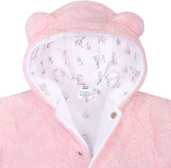 Kabátek kojenecký zateplený - NICE BEAR růžový - vel.80 - obrázek 2