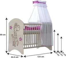 Dětská postýlka - LITTLE PRINCESS bílá - BabyBoo - obrázek 2