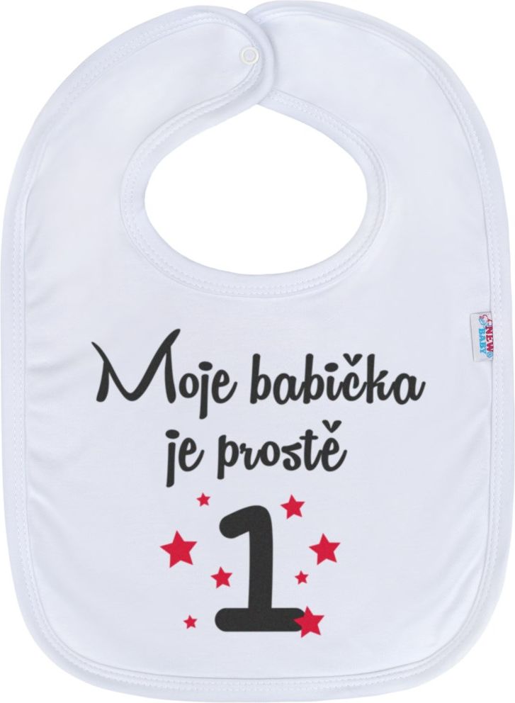 Kojenecký bavlněný bryndák New Baby Moje babička je prostě 1 - obrázek 1