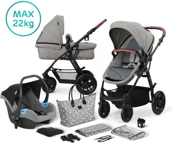 KINDERKRAFT Xmoov Kombinovaný kočárek 3v1 Grey 2020 - obrázek 1