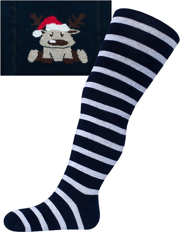 Vánoční bavlněné punčocháčky New Baby modré se slonem - 68 (4-6m) - obrázek 3