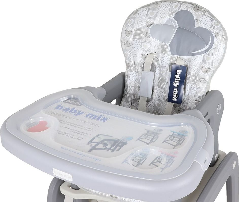 Jídelní židlička Baby Mix 2v1 Grey - obrázek 10