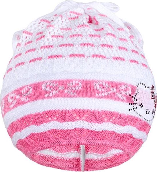 Pletená čepička-šátek New Baby kočička fialová&nbsp;-&nbsp;104 (3-4r) - obrázek 3