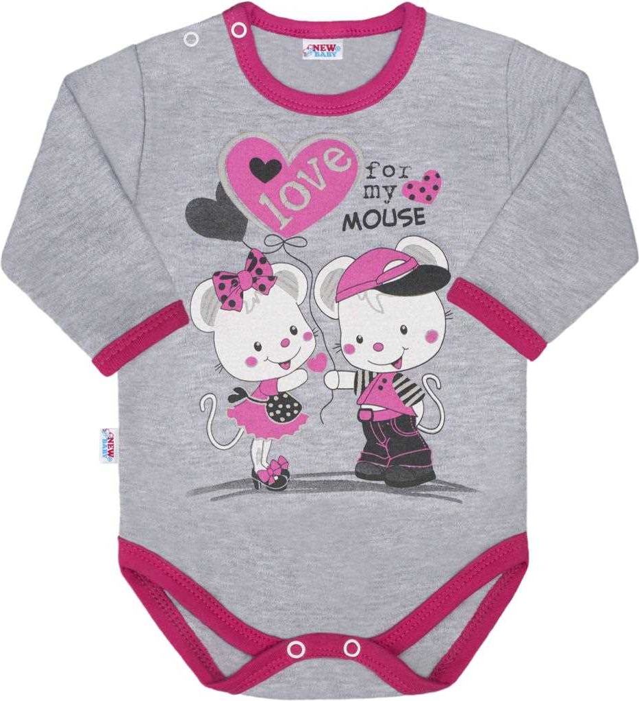 Dětské body s dlouhým rukávem New Baby Love Mouse - 86 (12-18m) - obrázek 11