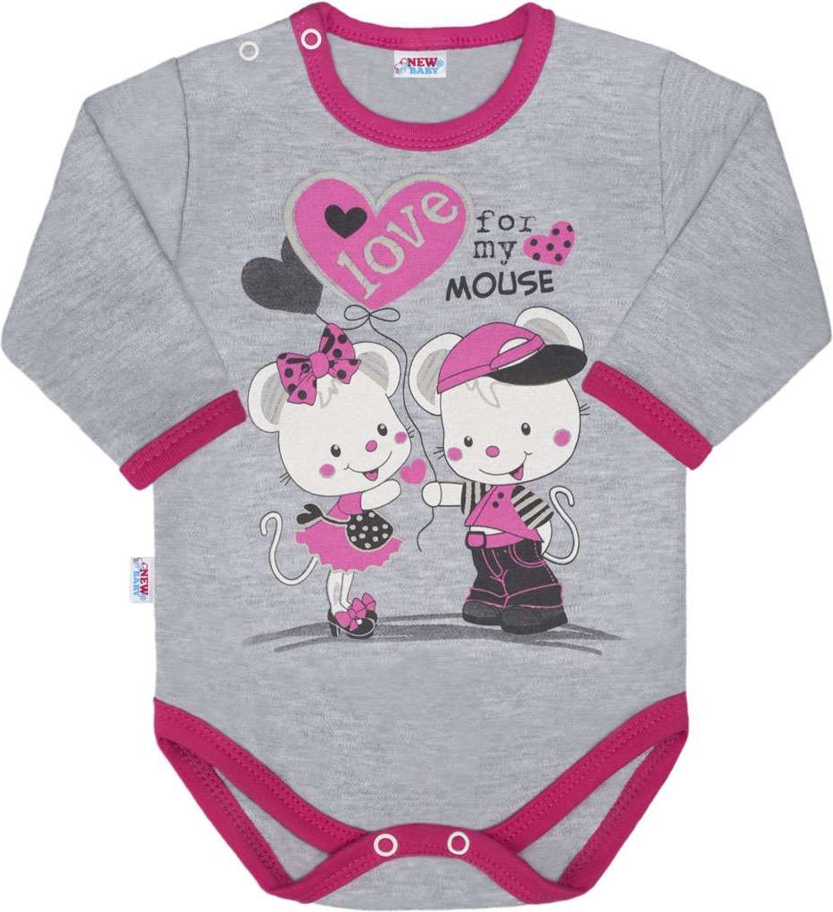 Dětské body s dlouhým rukávem New Baby Love Mouse - 86 (12-18m) - obrázek 12
